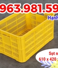 Hình ảnh: Sọt nhựa 3T1, sóng nhựa HS004, sọt hoa quả