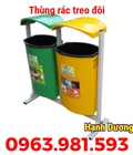 Hình ảnh: Thùng rác composite 80L, thùng rác nhựa, thùng rác treo đôi