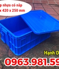 Hình ảnh: Hộp nhựa có nắp HS017, thùng nhựa cao 25cm