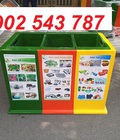 Hình ảnh: Thùng rác nhựa 3 ngăn ,thùng rác 3 ngăn composite