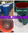 Hình ảnh: Thùng phuy sắt cũ 220 lít có đai niềng, phuy sắt nắp mở, thùng phuy sắt 220 lít nắp mở loại cũ, thùng phuy sắt 220L cũ c