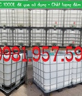 Hình ảnh: TANK IBC 1000L cũ, bồn nhựa đựng keo, bồn đựng hóa chất