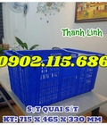 Hình ảnh: Sọt nhựa HS011, sọt quai sắt, rổ nhựa quai sắt, sọt đựng hàng may mặc, sọt nhựa công nghiệp