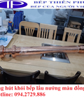 Hình ảnh: Ống hút khói cứng màu đồng dành cho nhà hàng lẩu nướng tại Quảng Ninh