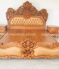 Hình ảnh: Giường ngủ Tân cổ điển bọc da bò cao cấp nhập khẩu