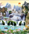 Hình ảnh: Tranh núi non thiên nhiên 3D phòng khách