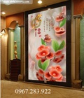Hình ảnh: Tranh trang trí tường hoa 3D khổ dọc