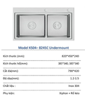 Hình ảnh: Chậu rửa bát Koson KS04-8245 Undermount