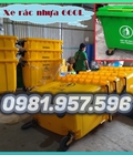 Hình ảnh: Xe rác nhựa 660L, xe đẩy rác 4 bánh, xe đẩy rác công nghiệp