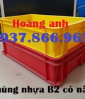 Hình ảnh: Giá thùng nhựa đặc B2, sản xuất thùng nhựa đặc, thùng nhựa đặc có nắp tại miền bắc