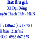 Hình ảnh: Đất đấu giá xã Đại Đồng,Huyện Thạch Thất, Hà Nội