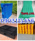 Hình ảnh: Pallet nhựa, pallet nâng hàng, pallet kê hàng, pallet nhựa nguyên sinh, pallet nhựa 1 mặt, pallet 1100x1100x145mm, palle