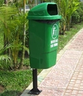 Hình ảnh: Thùng rác nhựa 50 lít một chân trụ sắt composite giá ưu đãi mùa dịch