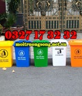 Hình ảnh: Sỉ lẻ thùng rác 60l 4 bánh xe nhựa HDPE giá rẻ, chất lượng cao