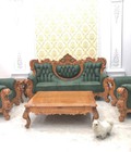 Hình ảnh: sofa Tân cổ điển với chất liệu gỗ gõ, hoàn thiện thủ công h