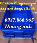 Hình ảnh: Sọt nhựa hở, sóng nhựa rỗng, thùng nhựa cao 15cm, khay nhựa đựng rau củ trong siêu thị