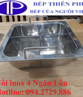 Hình ảnh: Nồi xoong lẩu inox 4 ngăn vuông dành cho nhà hàng giá rẻ tại Hải Phòng