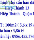 Hình ảnh: Cần bán đất đường Hiệp Thành 13 ,phường Hiệp Thành, quận 12