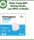 Hình ảnh: Khẩu Trang N95 Famapro 4 lớp kháng khuẩn, hiệu lực lọc cao