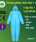 Hình ảnh: Trang phục bảo hộ y tế cấp độ 1 4 món , Bộ phòng dịch, chống độc