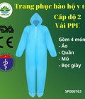 Hình ảnh: Chuẩn Bộ Y Tế Trang phục bảo hộ y tế cấp độ 2, Bộ phòng dịch, chống độc 4 món
