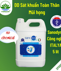 Hình ảnh: Dung dịch sát khuẩn Sanodyna khử khuẩn toàn thân, sát khuẩn mũi họng Can 5 lít