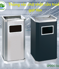 Hình ảnh: Thùng Rác Chữ Nhật Cửa Trước, Có Gạt Tàn H650