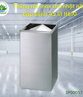 Hình ảnh: Thùng rác inox chữ nhật nắp bập bênh 45 lít H610