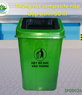 Hình ảnh: Thùng Rác Composite Nắp Bập Bênh 60 Lít