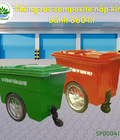 Hình ảnh: Thùng Rác Composite 660 Lít, Nắp Kín 3 Bánh
