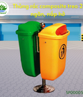 Hình ảnh: Thùng rác composite treo đôi 2 ngăn, nắp bên hông H700