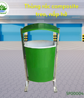 Hình ảnh: Thùng rác composite treo, nắp hở H405