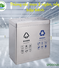 Hình ảnh: Thùng rác inox 2 ngăn, nắp bập bênh H745