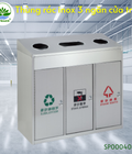 Hình ảnh: Thùng rác inox 3 ngăn cửa trên H900