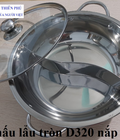 Hình ảnh: Nồi lẩu 2 ngăn inox tròn dành cho nhà hàng quán ăn giá rẻ