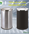 Hình ảnh: Thùng rác inox tròn nắp bập bênh 40 lít