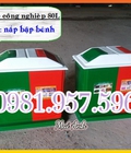 Hình ảnh: Thùng rác hai ngăn, thùng rác dung tích 80L, thùng rác phân loại