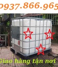 Hình ảnh: Bồn nhựa 1000l đựng nước tại công trình xây dựng, Bồn IBC màu trắng cũ