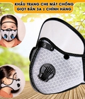 Hình ảnh: Mặt nạ chống giọt bắn bằng vải 5 lớp 3A Khẩu trang che mặt chắn gió bụi hiệu quả