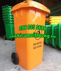 Hình ảnh: Thùng rác công cộng 120 lít màu cam