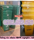 Hình ảnh: Thùng rác công nghiệp, thùng rác 120L nhựa HDPE