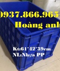 Hình ảnh: Thùng nhựa công nghiệp xếp kho, thùng nhựa đặc HS026, thùng nhựa cao 39, thùng nhựa có nắp