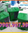 Hình ảnh: Thùng rác phân loại có chân đạp, thùng rác 2 ngăn có chân đạp