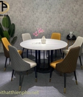 Hình ảnh: Bộ Bàn Ăn Tròn Mặt Đá 6 Ghế Sheraton