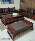 Hình ảnh: Sofa Gỗ Hương Xám Chữ U TP235