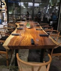 Hình ảnh: Bàn Ăn Gỗ Me Tây Chân Sắt 2400x900x100mm