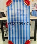 Hình ảnh: Giường lưới mầm non sọc xanh dương, chân đỏ