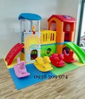 Hình ảnh: Bộ cầu trượt 2 khối, bộ cầu trượt 2 mái nhà