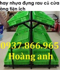 Hình ảnh: Sọt nhựa đựng rau củ tiêu chuẩn viêt GAP tại hà nội, sóng nhựa hở cao 15, hs 008