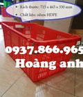 Hình ảnh: Sản xuất sọt nhựa rỗng có quai xách màu theo yêu cầu, sọt nhựa thiết kế có 2 quai sắt